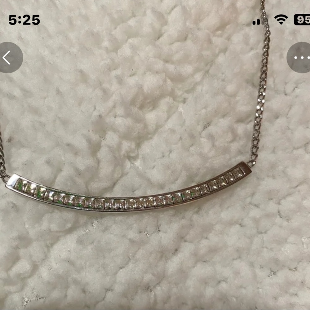 Swarovski Silver Necklace with Clear Crystal Accents